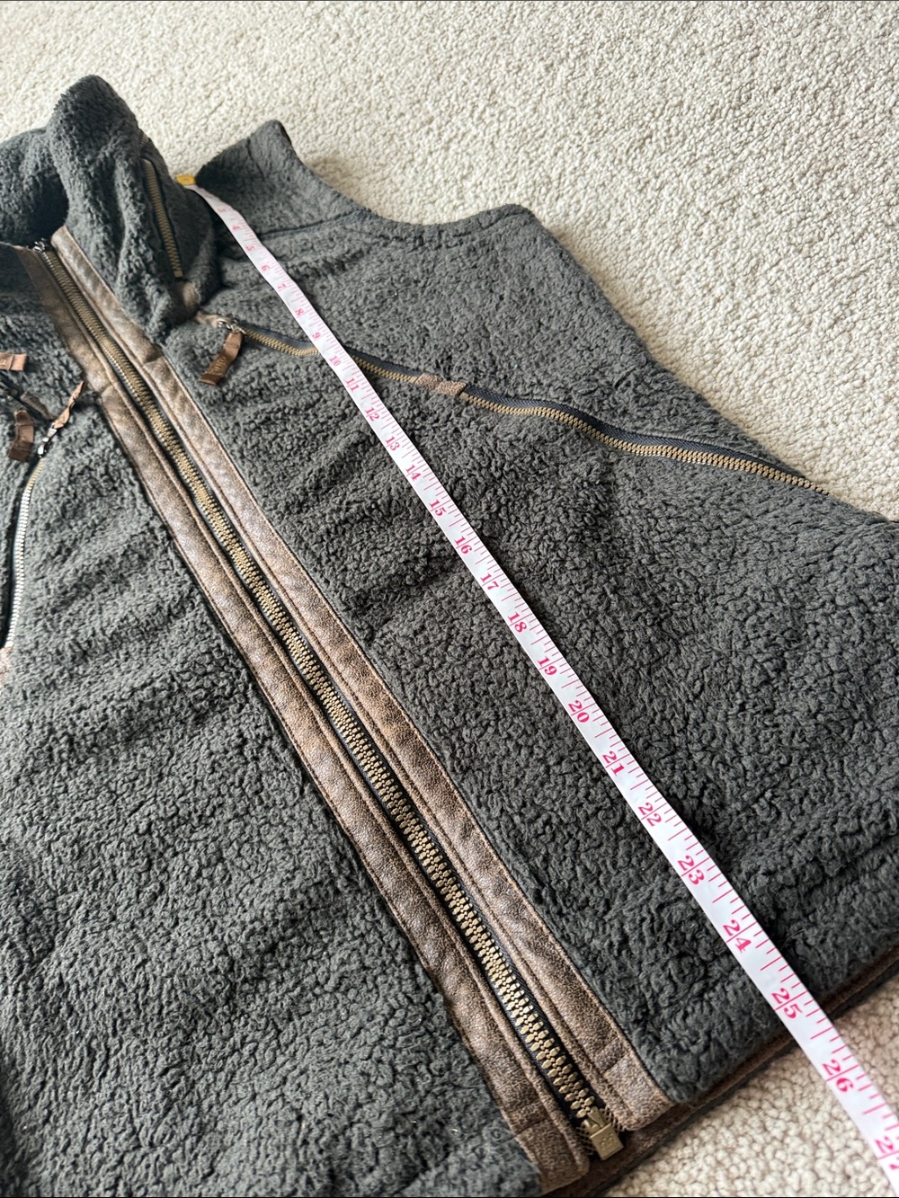 Kuhl Flight Vest Breen Brown Green Fleece Hoodie Zip Up - Picture 11 of 11